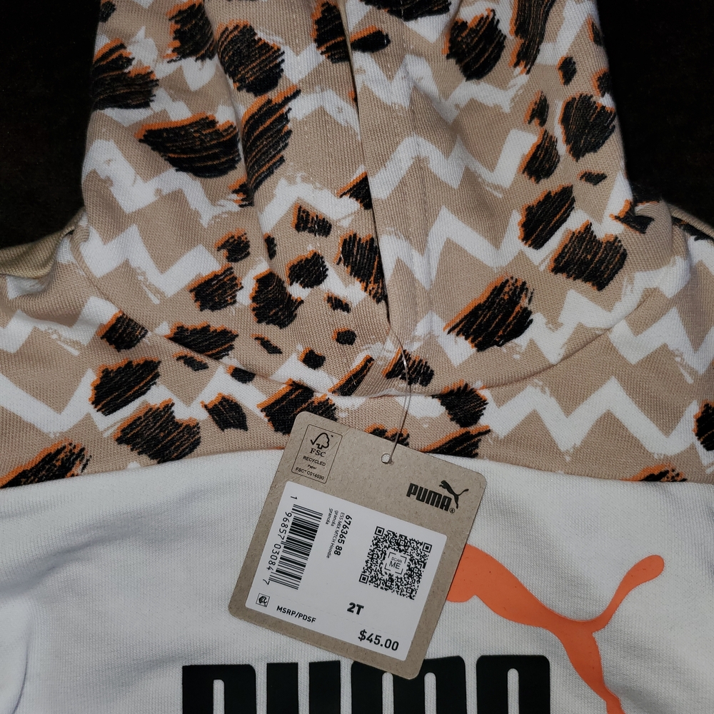 PUMA Kids Pajamas - Brown and Cream - Picture 2 of 4